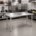 Thumbnail image #2 for Sapphire Manufacturing 72 Inch x 24 Inch Stainless Steel Work Table with 5 Inch Backsplash