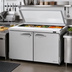 Thumbnail image #2 for Turbo Air PRO Series 48-1/4-Inch Two-Section Sandwich/Salad Prep Table with Glass Lid and Rear-Mount Self-Contained Refrigeration
