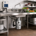 Thumbnail image #2 for InSinkErator SS-100 Small Capacity Commercial Food Waste Disposer Package, 1 HP, Sink Mount, with AquaSaver AS-101 Control Center