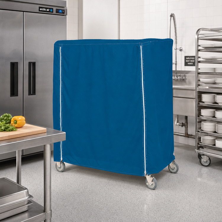 Product image #2 for Metro Mariner Blue Waterproof Cart Cover for 48 x 24 x 54 Inch Queen Mary and Banquet Carts