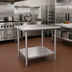Thumbnail image #2 for BlendPort® SL Series 30 x 30 Inch Square All-Stainless Steel Flat Top Work Table with Undershelf