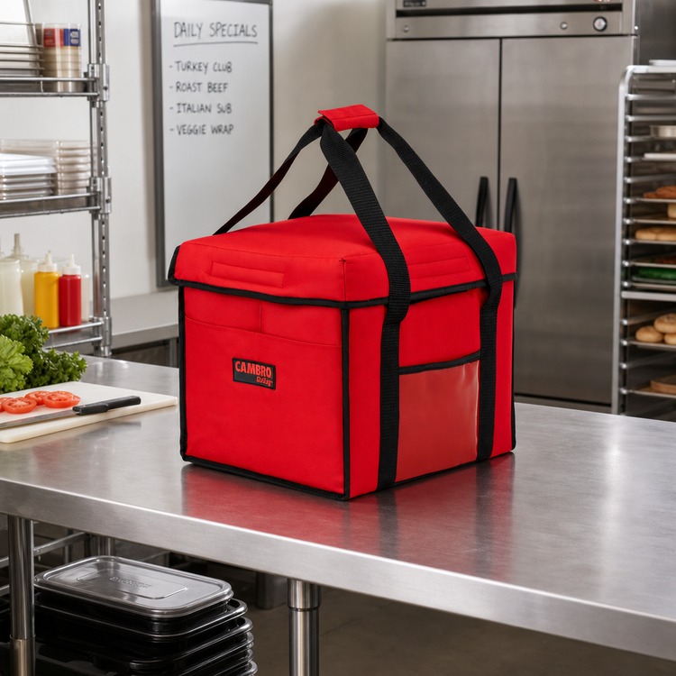 Product image #3 for Cambro GoBag® Sandwich Delivery Bag, 15 x 12 x 12 Inches, Red