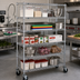 Thumbnail image #2 for Metro Super Erecta Super Adjustable Wire Stem Caster Cart, 5 Shelves, Chrome Finish, 48 x 21 Inches