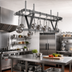 Thumbnail image #2 for Eagle Group Triple-Bar Ceiling-Mounted Stainless Steel Pot Rack, 64