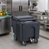 Thumbnail image #3 for 125 lb. Insulated Polyethylene Ice Caddy with Sliding Lid, Drain Faucet, and Casters
