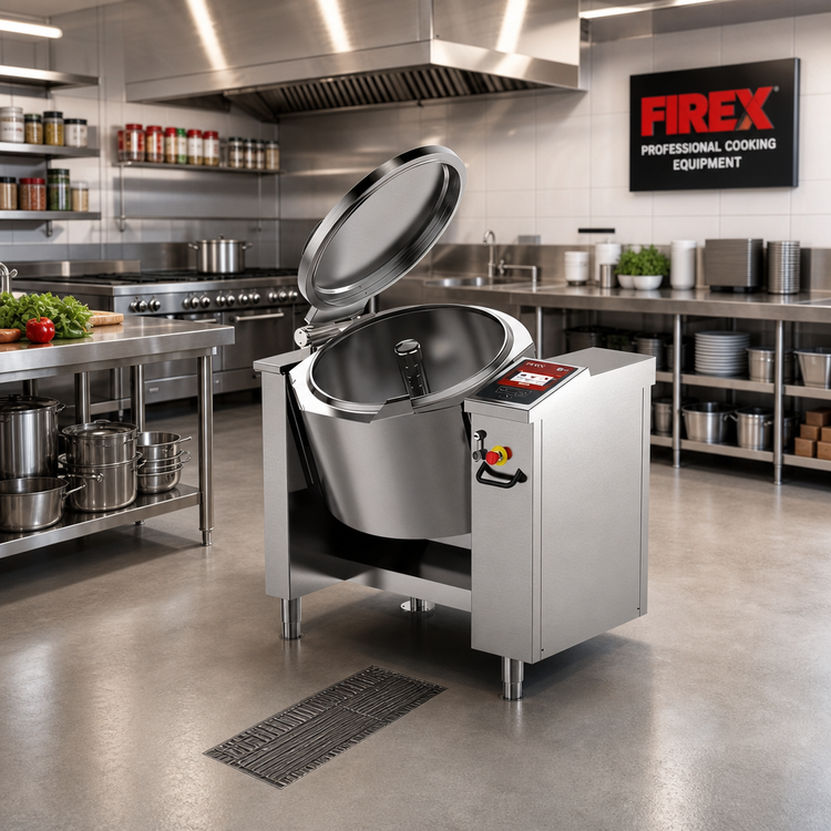 Product image #2 for Firex Cucimix UCBTG018V1 18 Gallon Gas Tilting Skillet Braising Pan