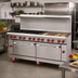 Thumbnail image #2 for American Range 72-Inch Gas Restaurant Range with 48-Inch Griddle, 4 Open Burners, and 2 Storage Cabinets