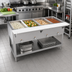 Thumbnail image #3 for BK Resources 4-Pan Full-Size Electric Open Well Steam Table with Cutting Board Shelf and Undershelf