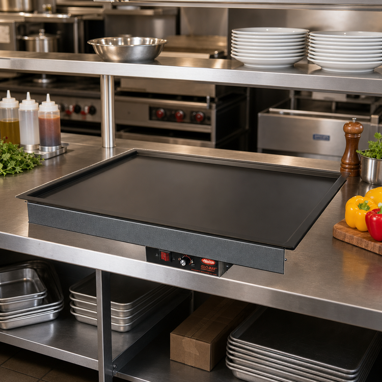 Product image #2 for Hatco Glo-Ray Built-In Rectangular Heated Shelf with Recessed Top, 37.5 x 21 Inch Overall, 36 x 19.5 Inch Usable Surface