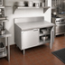 Thumbnail image #2 for 36-Inch x 32-Inch Stainless Steel Utility Stand Cabinet Base with Hinged Doors