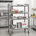 Thumbnail image #2 for Cambro Camshelving Elements XTRA High Density Top Rail 5-Tier Mobile Starter Unit, 42 x 24 x 80 Inches, Speckled Gray