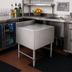 Thumbnail image #2 for John Boos 24-Inch Freestanding Underbar Drainboard with Top Drain and 3-Inch Backsplash