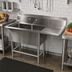 Thumbnail image #2 for John Boos Pro-Bowl 2-Compartment Stainless Steel Sink with 30-Inch Right Drainboard and 10-Inch Backsplash