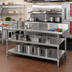 Thumbnail image #2 for Eagle Group Adjustable Galvanized Work Table Undershelf, 84 x 24 Inch