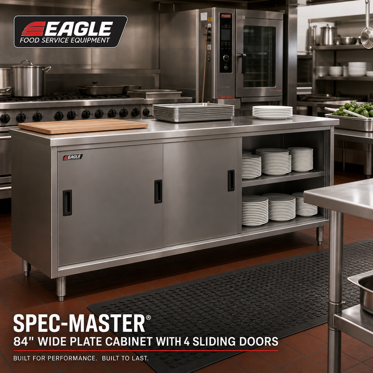 Product image #2 for Eagle Spec-Master 84-Inch Wide Plate Cabinet with 4 Sliding Doors