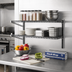Thumbnail image #2 for Eagle Group 30-Inch x 12-Inch Stainless Steel Wire Cantilever Shelf with 1-Inch Wraparound Ledge