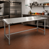 Thumbnail image #2 for Eagle Group Deluxe Series 84-Inch x 24-Inch 304 Stainless Steel Flat Top Work Table with Galvanized Tubular Base