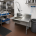 Thumbnail image #2 for BK Resources 26-Inch Straight Soiled Dish Table with Right-to-Left Operation, Pre-Rinse Faucet, and Galvanized Legs
