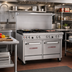 Thumbnail image #2 for Southbend Ultimate 48-Inch Gas Restaurant Range with 2 Star/Sauté Front Burners, 2 Non-Clog Rear Burners, 24-Inch Thermostatic Griddle, Convection Oven and Cabinet Base
