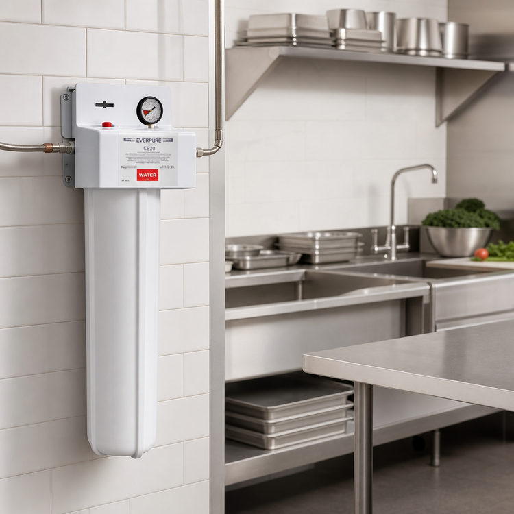 Product image #2 for Everpure CB20 Wall-Mounted Single-Stage Commercial Water Filtration System, 15,000 Gallons, 5.0 GPM