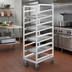 Thumbnail image #2 for Channel Manufacturing Standard Series Aluminum Cafeteria Tray Rack, Single Section, End Load, 24-Tray Capacity, 5-Inch Swivel Casters