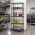 Thumbnail image #2 for Eagle Valu-Master 24 in W x 18 in D x 74 in H 4-Tier Wire Shelving Starter Unit, Pewter Gray Epoxy