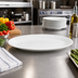 Thumbnail image #3 for Crestware Alpine White 10-7/8 Inch Oval Vitrified Ceramic Wide Rim Platter