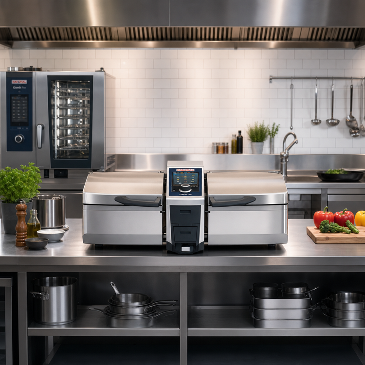 Product image #2 for RATIONAL iVario Pro 2-XS Power Tilt Multifunctional Cooking Center, 208/240V 3-Phase