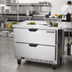 Thumbnail image #2 for Beverage-Air 36-Inch One-Section 2-Drawer Worktop Freezer, 8.7 Cu. Ft., Flat Top, Self-Contained Rear-Mounted Refrigeration