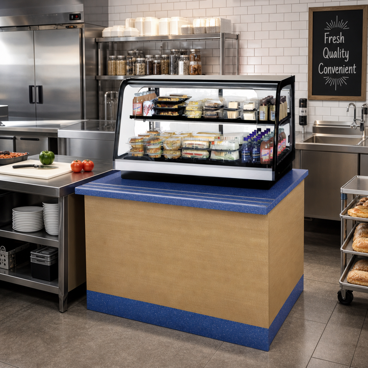 Product image #2 for Federal Industries Countertop Refrigerated Self-Serve Bottom-Mount Deli Case Merchandiser, 36 Inch W x 29.7 Inch D x 40.5 Inch H