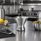 Thumbnail image #2 for American Metalcraft DWC7 Double-Wall Stainless Steel Martini Glass, 7 oz., Satin Finish Case of 24