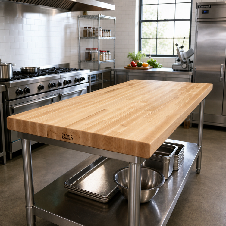 Product image #2 for Boos Block 60 x 36 Inch Kitchen Countertop, Blended Edge Grain Northern Hard Rock Maple, Oil Finish