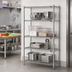 Thumbnail image #2 for Eagle Group 4-Tier Stationary Starter Wire Shelving Unit, 24W x 18D x 63H, Stainless Steel Finish