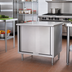 Thumbnail image #2 for Eagle Spec-Master Flat Top Enclosed Base Work Table with Sliding Doors, 36 x 30 Inches, 14-Gauge 304 Stainless Steel Top