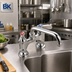 Thumbnail image #2 for BK Resources OptiFlow Heavy Duty 4-Inch Center Deck-Mount Faucet with 8-Inch Swing Spout