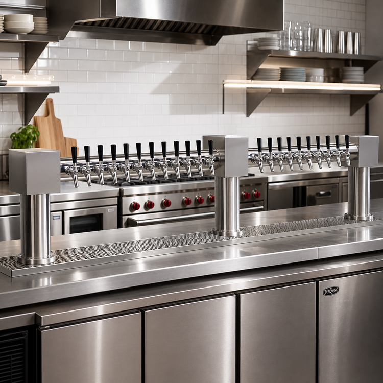 Product image #2 for Krowne Hammer Head 20-Faucet Countertop Glycol-Cooled Beer Tower
