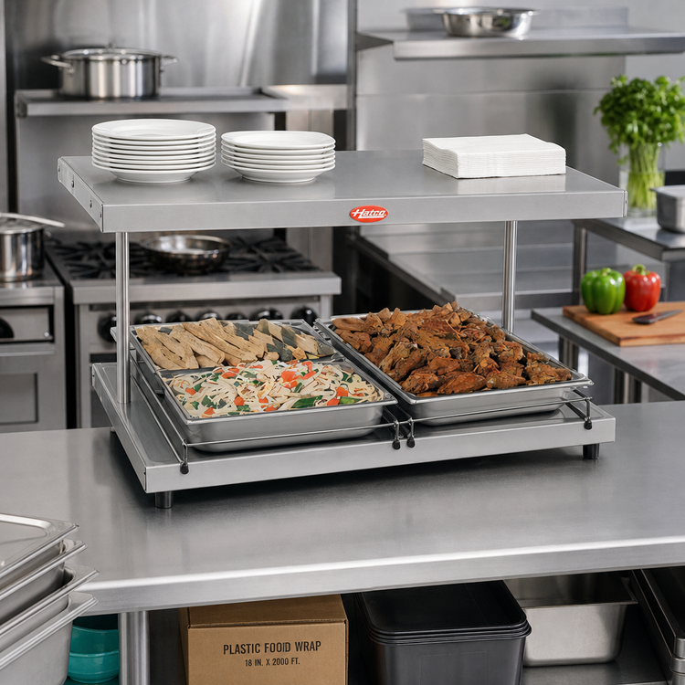 Product image #2 for Hatco Glo-Ray GRS-18-L Freestanding Heated Shelf, 18-Inch W x 25-1/2-Inch D, Stainless Steel Top