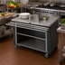 Thumbnail image #2 for Randell RANFG ST-3 Mobile Modular Utility Worktop Serving Station, Enclosed Base, 36 Inch Wide, 16-Gauge Stainless Steel Top