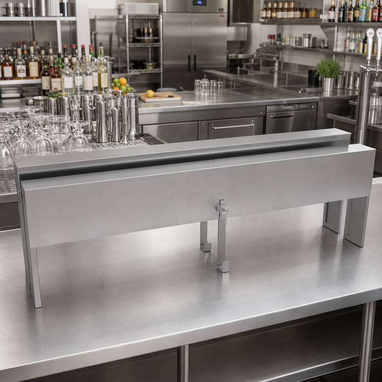 Product image #2 for Glastender Double Speed Rail Locking Cover, 42 Inch, Stainless Steel