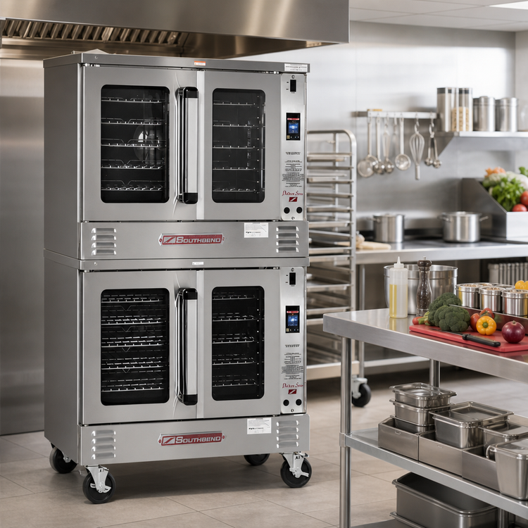 Product image #2 for Southbend Platinum Double Electric Convection Oven, Standard Depth, Touch Screen Controls, Ventless