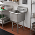 Thumbnail image #2 for Advance Tabco Special Value Series 1-Compartment Fabricated Sink with Legs, 36 x 24 x 14 in Bowl, No Drainboards