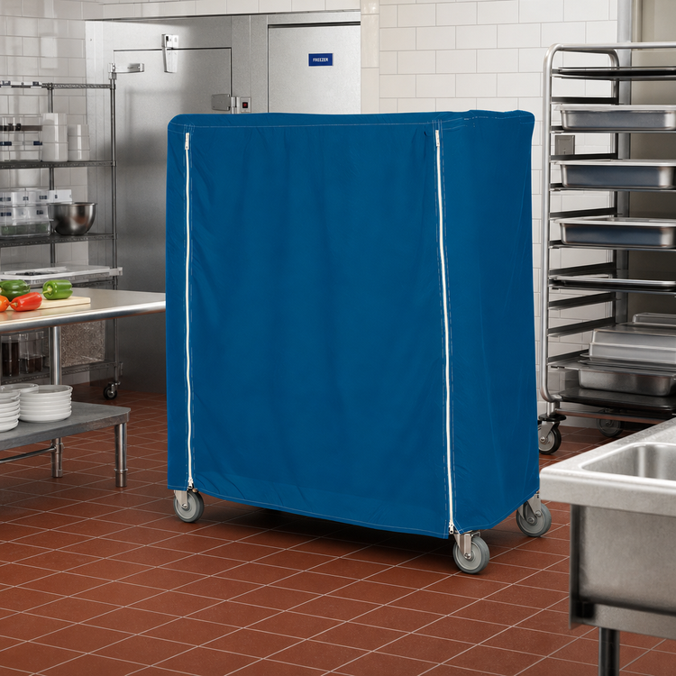 Product image #2 for Metro Waterproof Banquet Cart Cover, Vinyl-Nylon Coated, 36 x 18 x 62 Inches, Mariner Blue
