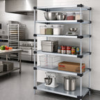 Thumbnail image #2 for Quantum WR74-2130SG-5 Stationary Solid Shelving Starter Kit, 30 x 21 x 74 Inches, 5 Shelves
