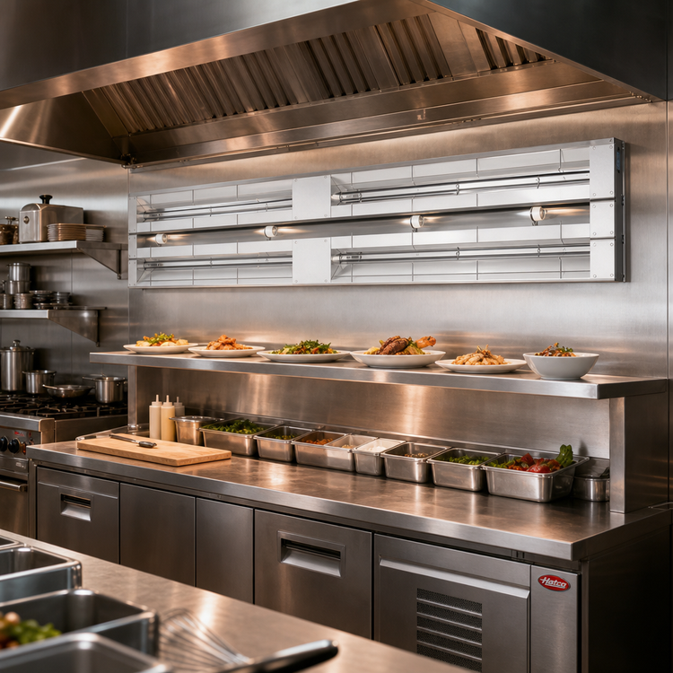 Product image #2 for Hatco Glo-Ray Aluminum Max Watt Dual Infrared Strip Heater, 66 Inch Wide, 6-Inch Spacer, Unlighted