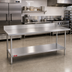 Thumbnail image #2 for Duke Stainless Steel Work Table with 5-Inch Riser and Undershelf, 108-Inch x 30-Inch x 36-Inch