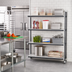 Thumbnail image #2 for Cambro Camshelving Elements XTRA 24 x 42 x 64 Inch 4-Tier Solid Stationary Add-On Shelving Unit