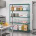 Thumbnail image #2 for Eagle Group Valu-Gard 4-Tier Stationary Wire Shelving Starter Unit, 72 x 24 x 74 Inches, Green Epoxy