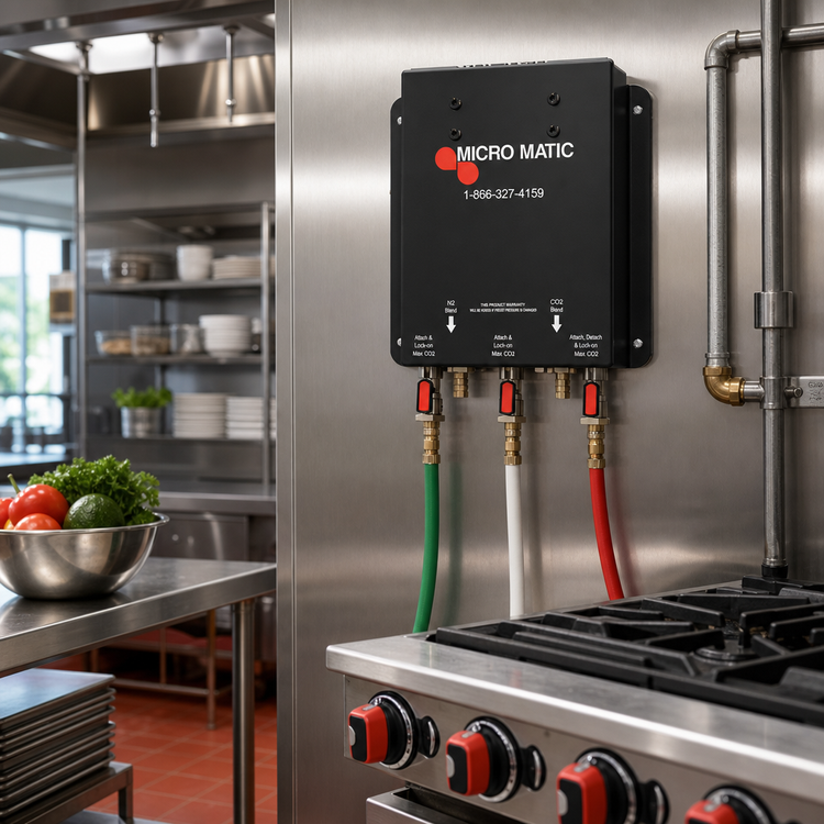 Product image #2 for Pro-Line MM300 Triple-Blend Wall-Mount Gas Blender with Preset Pressure