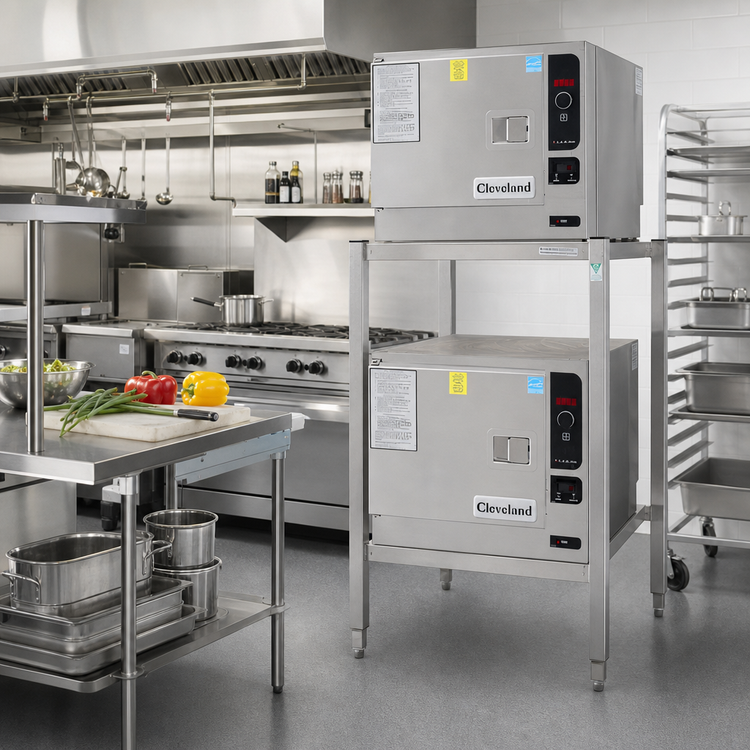 Product image #2 for Cleveland SteamChef 3 Double-Stack Boilerless Electric Countertop Convection Steamer, 2 Compartments
