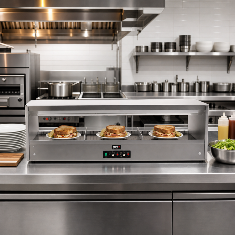 Product image #2 for BKI SM-2624R 26-Inch Countertop Pass-Through Sandwich Warmer with Slanted Shelf